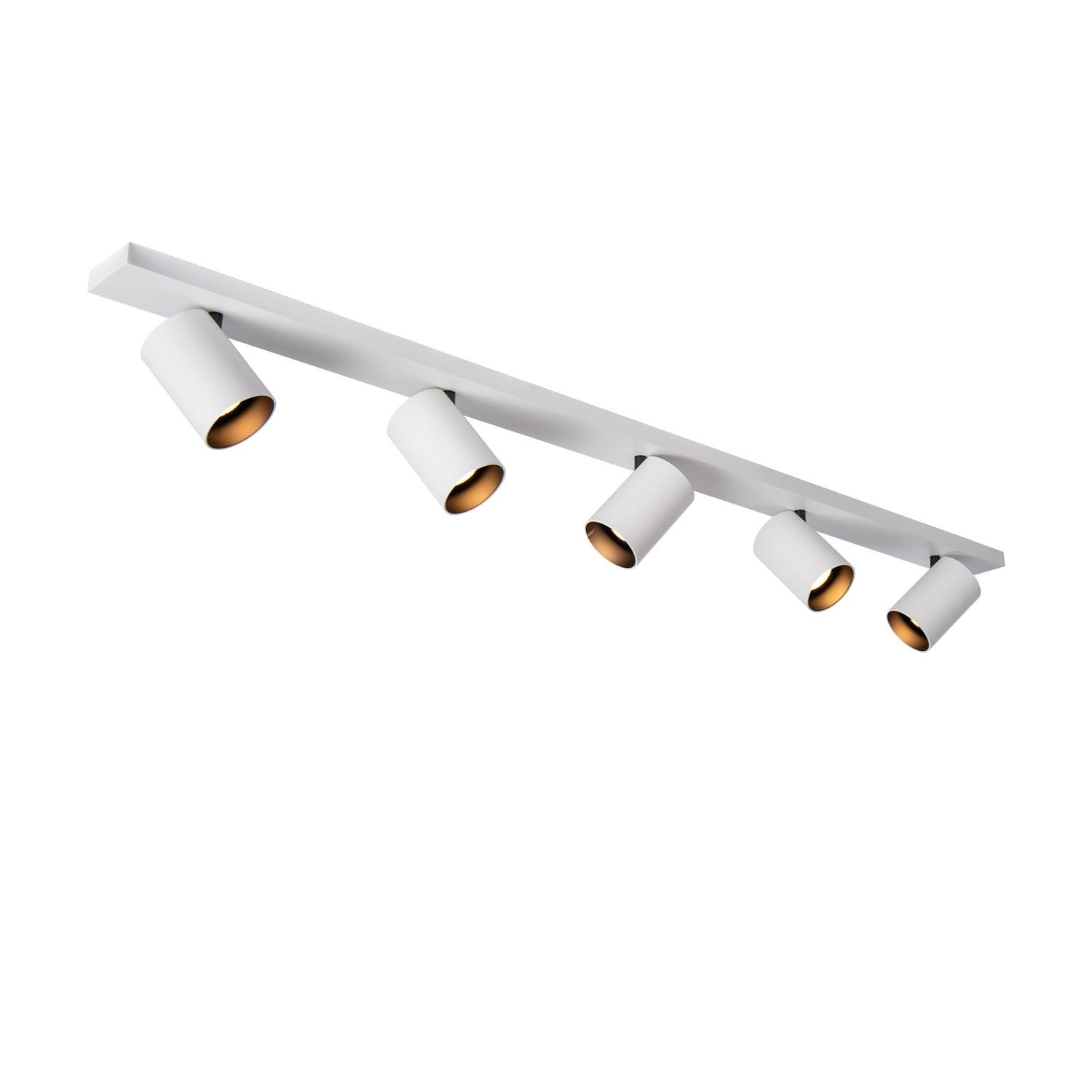 Atmooz Plafondlamp Nuo 5 - Wit Zwart Metaal - Opbouw Plafondspot