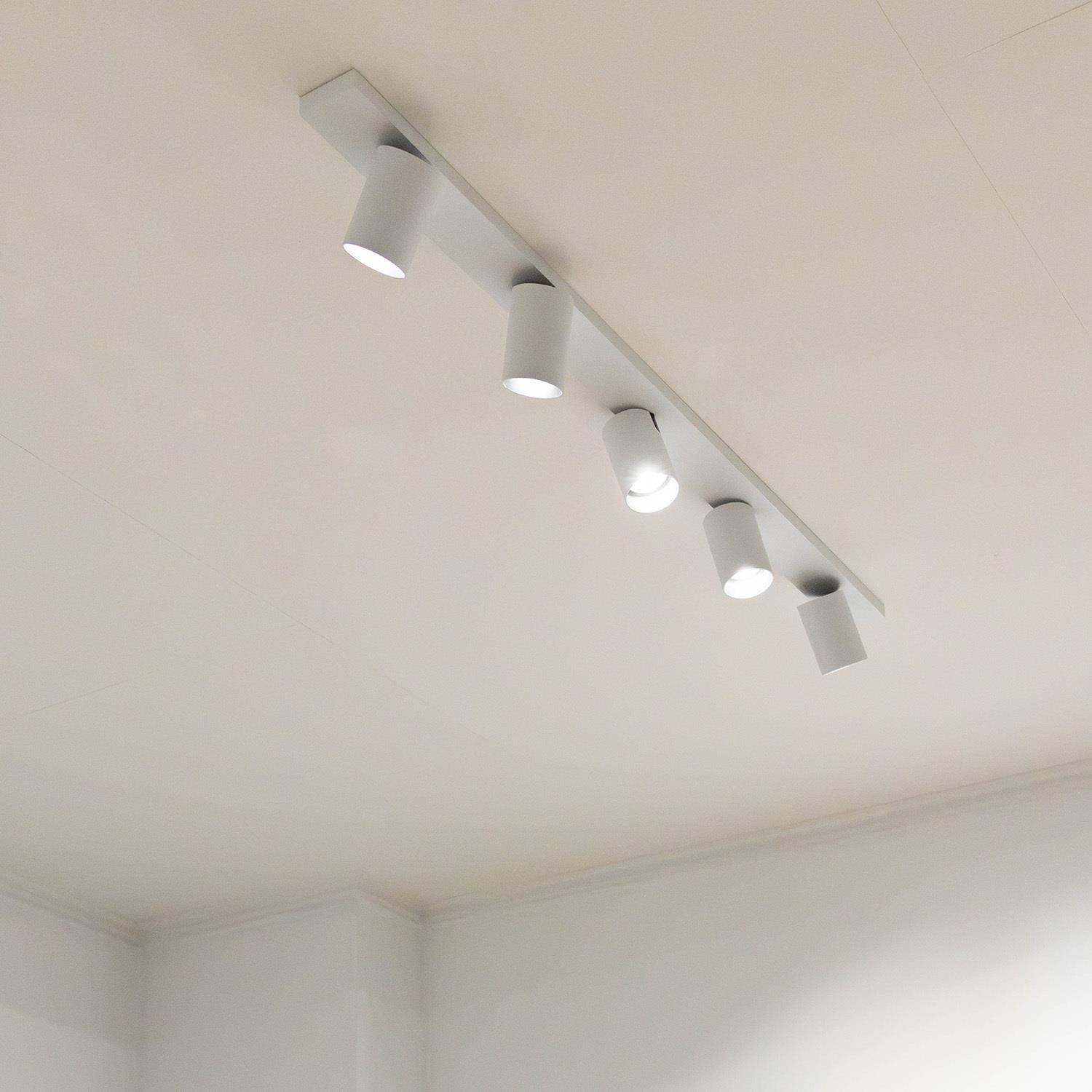 Atmooz Plafondlamp Nuo 5 - Wit Zwart Metaal - Opbouw Plafondspot
