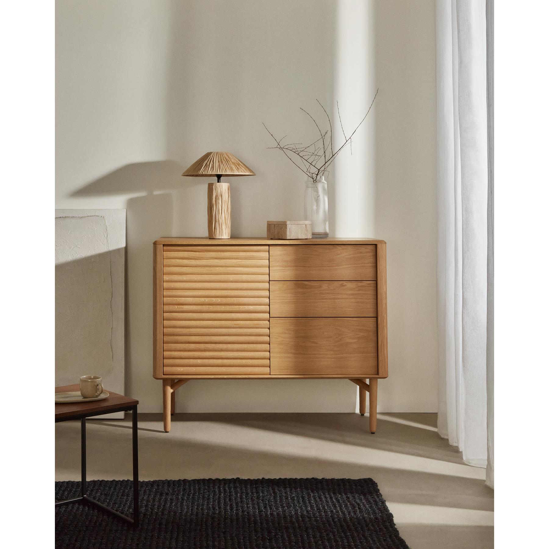 Kave Home - Samse-tafellamp van natuurlijke raffia