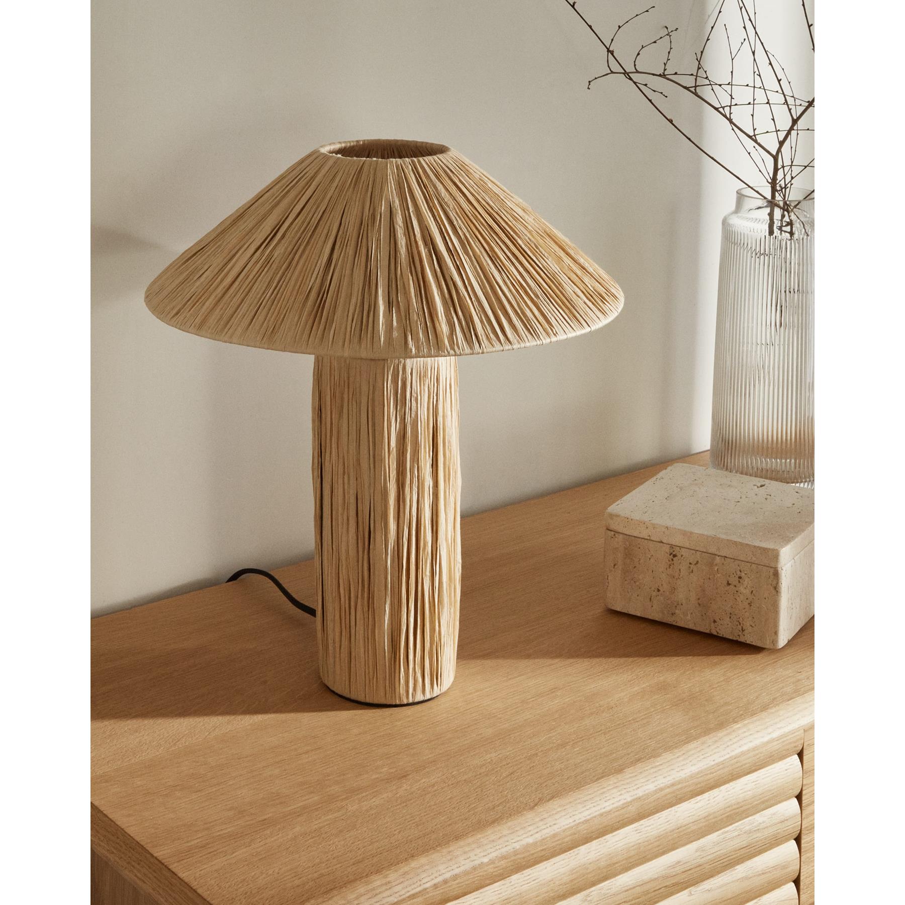 Kave Home - Samse-tafellamp van natuurlijke raffia