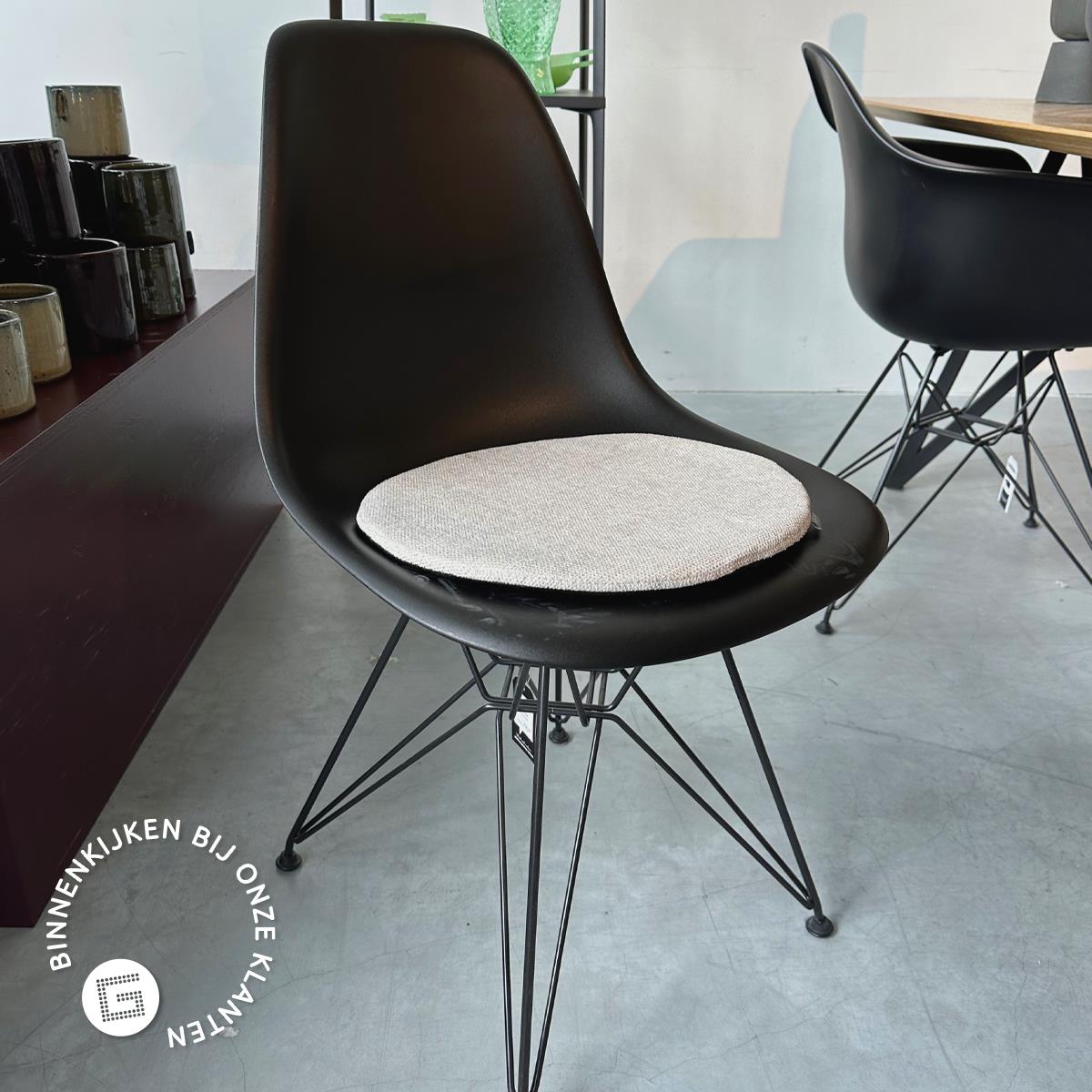 Nolon Lot Rond Stoelkussen Bouclé Beige