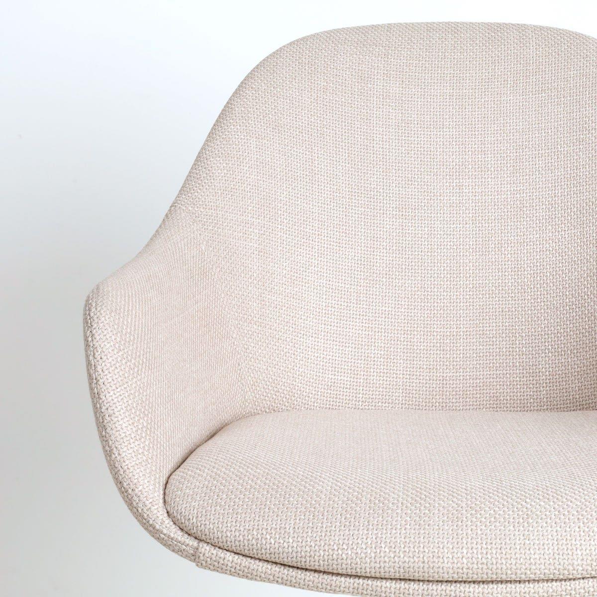 Nolon Nena-Mae Eetkamerstoel Beige - Armleuning - Walnoot