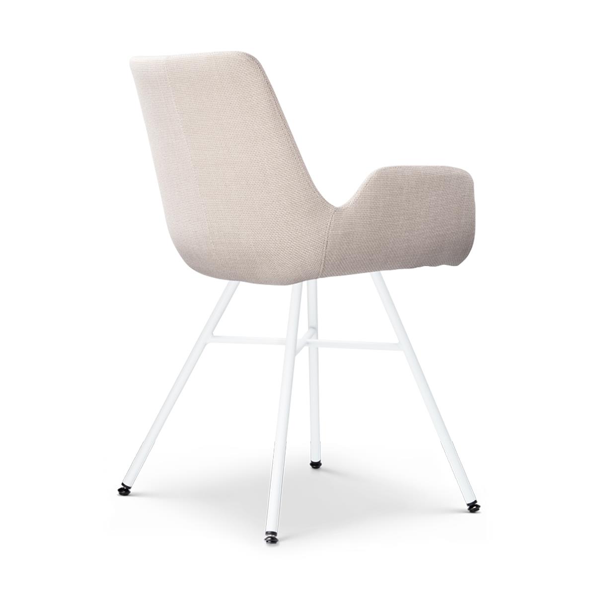 Nolon Noa-Eef Eetkamerstoel Beige - met Armleuning - Wit