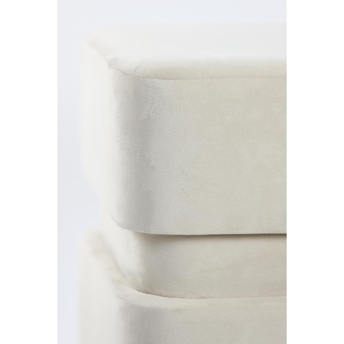 Light & Living Light&living Poef 40x40x42,5 cm PIAZZA velvet beige