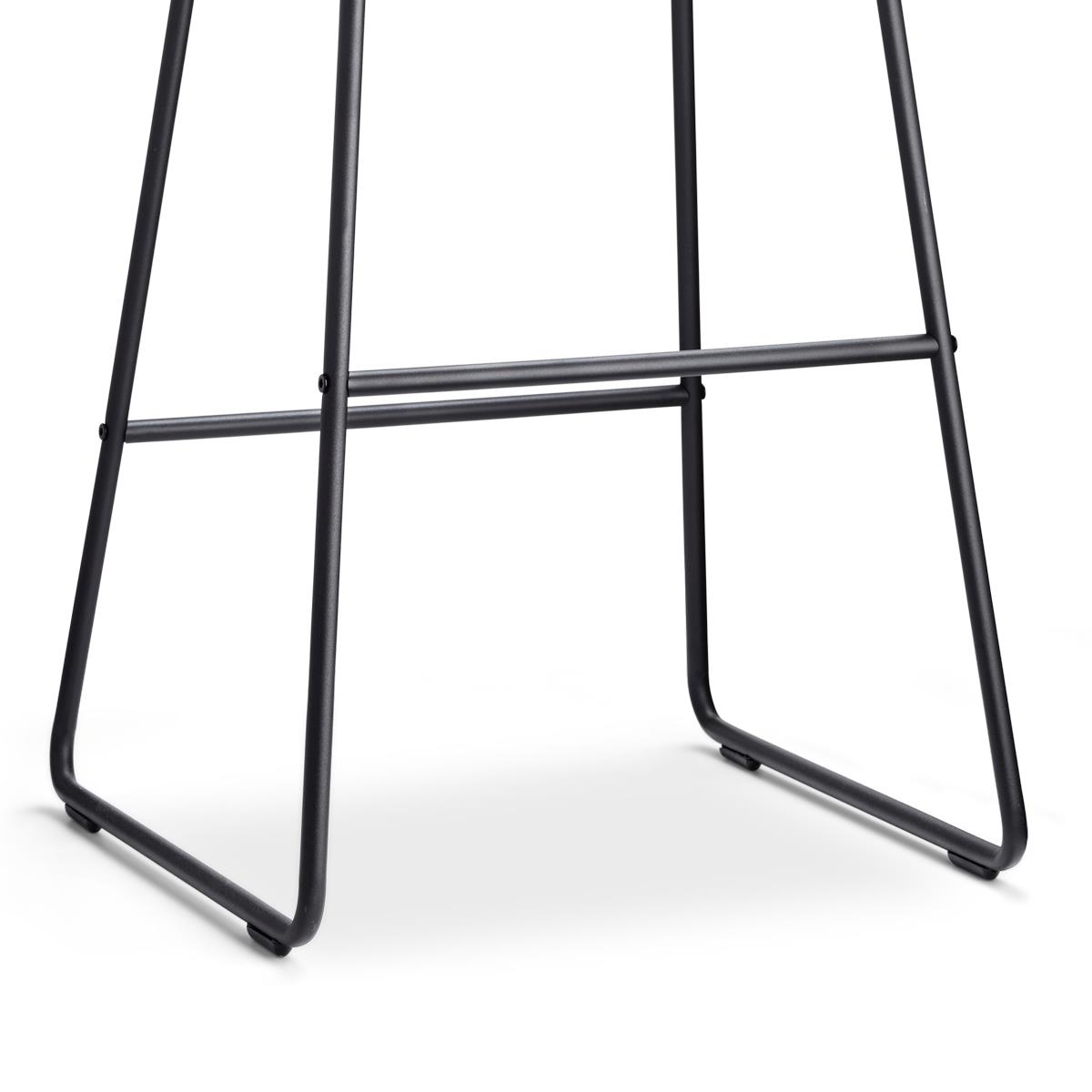 Nolon Nino-Mae Barkruk Bouclé Taupe - met Armleuning - Zwart - 75 cm