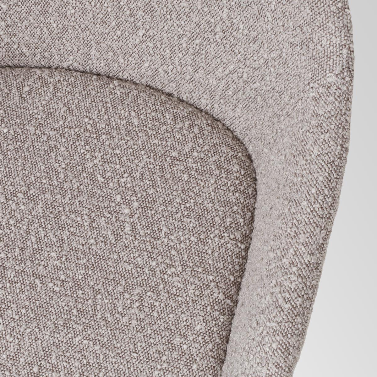 Nolon Nino-Mae Barkruk Bouclé Taupe - met Armleuning - Zwart - 75 cm