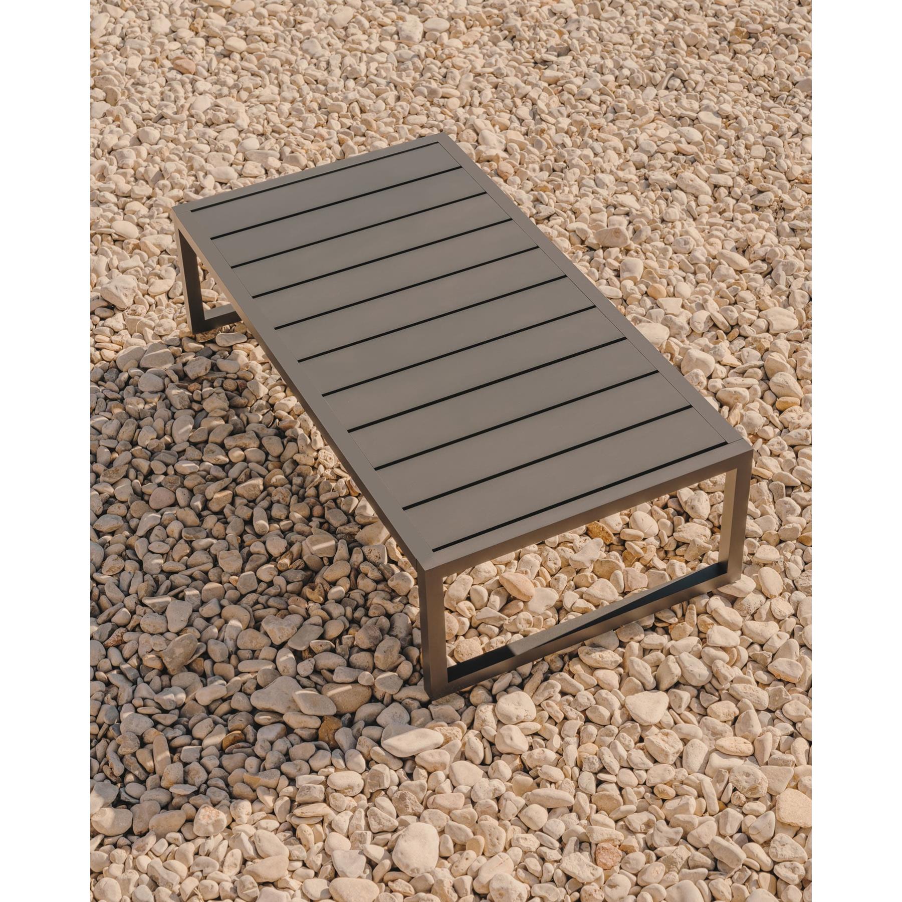 Kave Home - Comova salontafel voor buiten in zwart aluminium 60 x 114