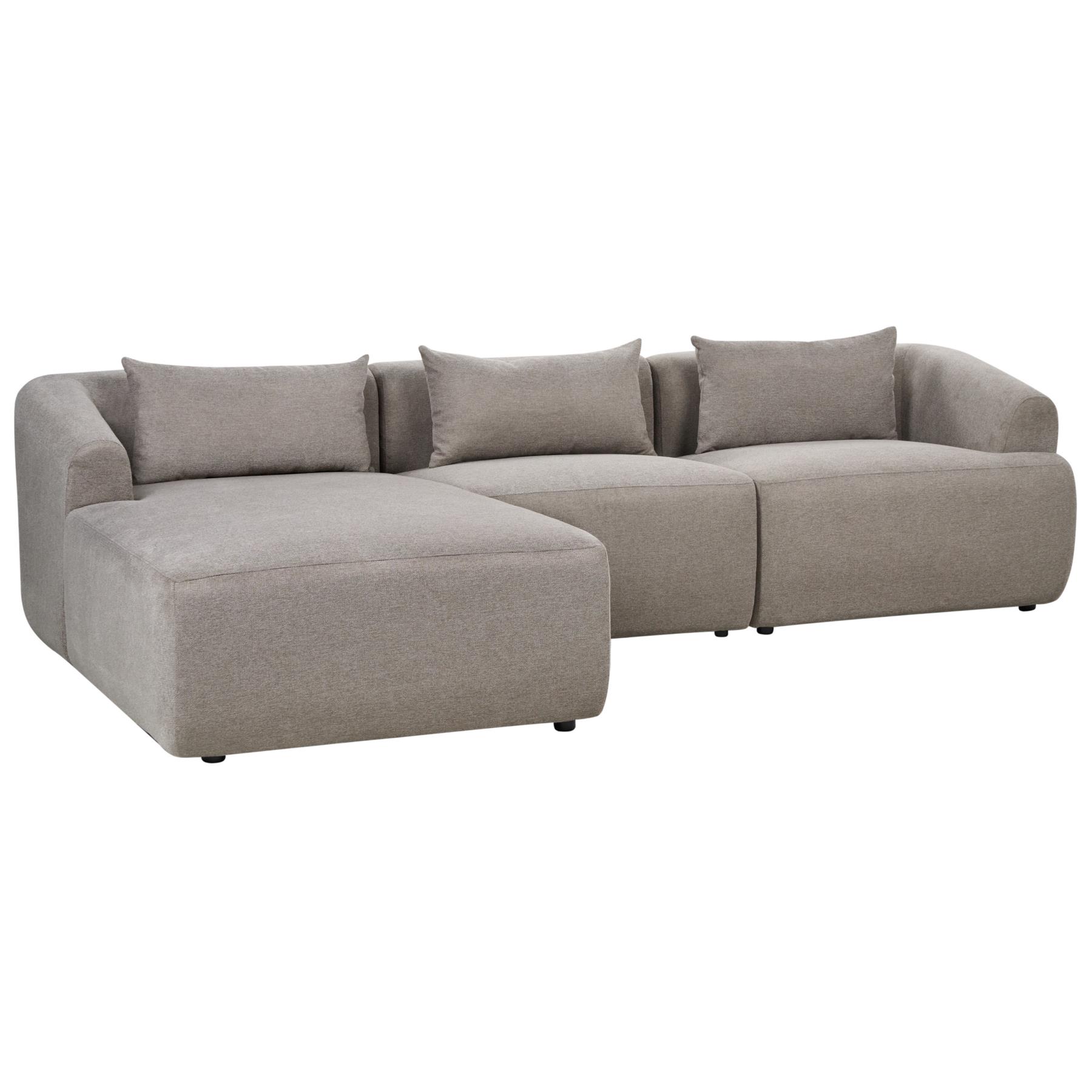 Beliani - SVANSELE - Driezitsbank - Taupe - Rechtszijdig - Polyester
