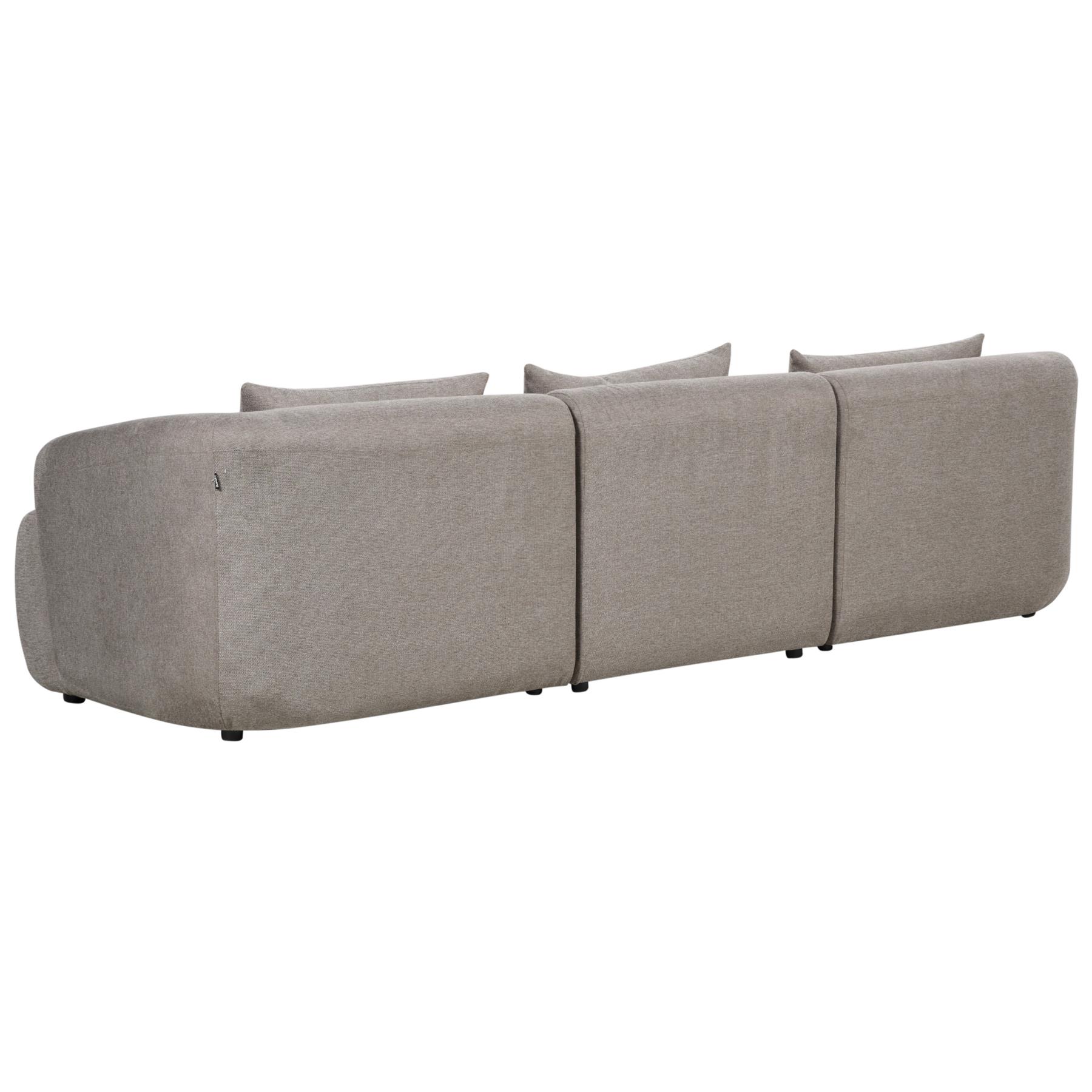 Beliani - SVANSELE - Driezitsbank - Taupe - Rechtszijdig - Polyester