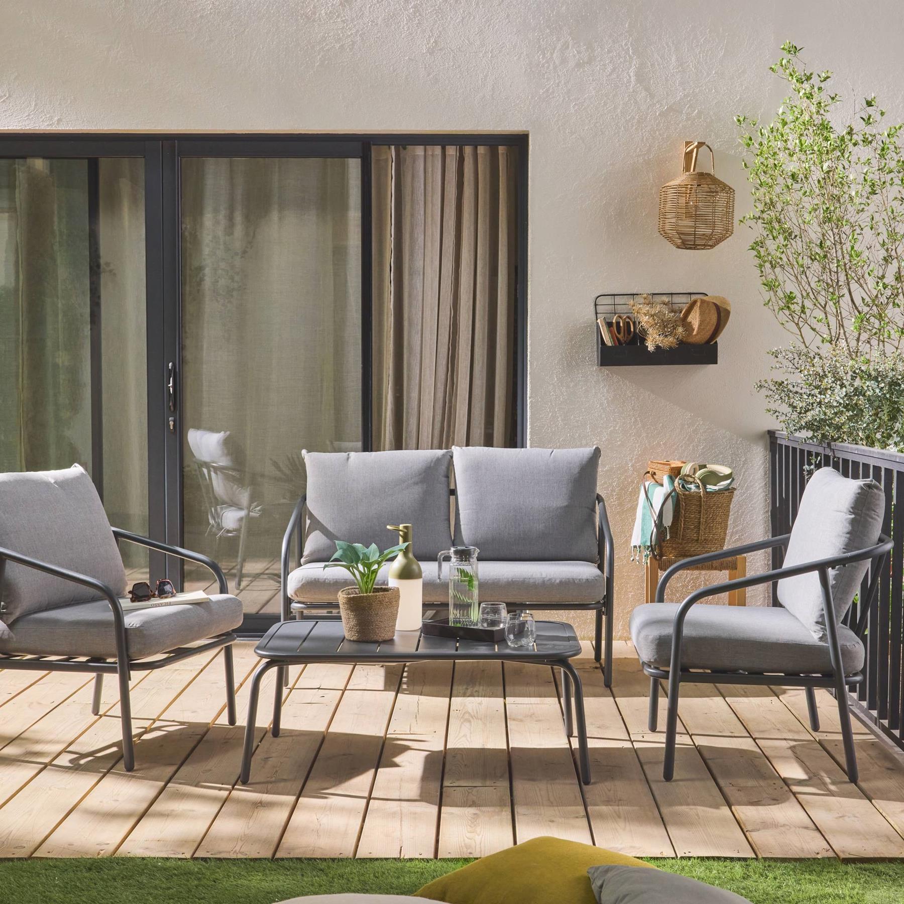sweeek - Metalen loungeset, 4 zits