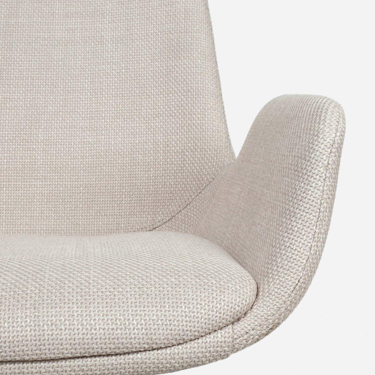 Nolon Nora-Eef eetkamerstoel beige - zwart onderstel - set van 2