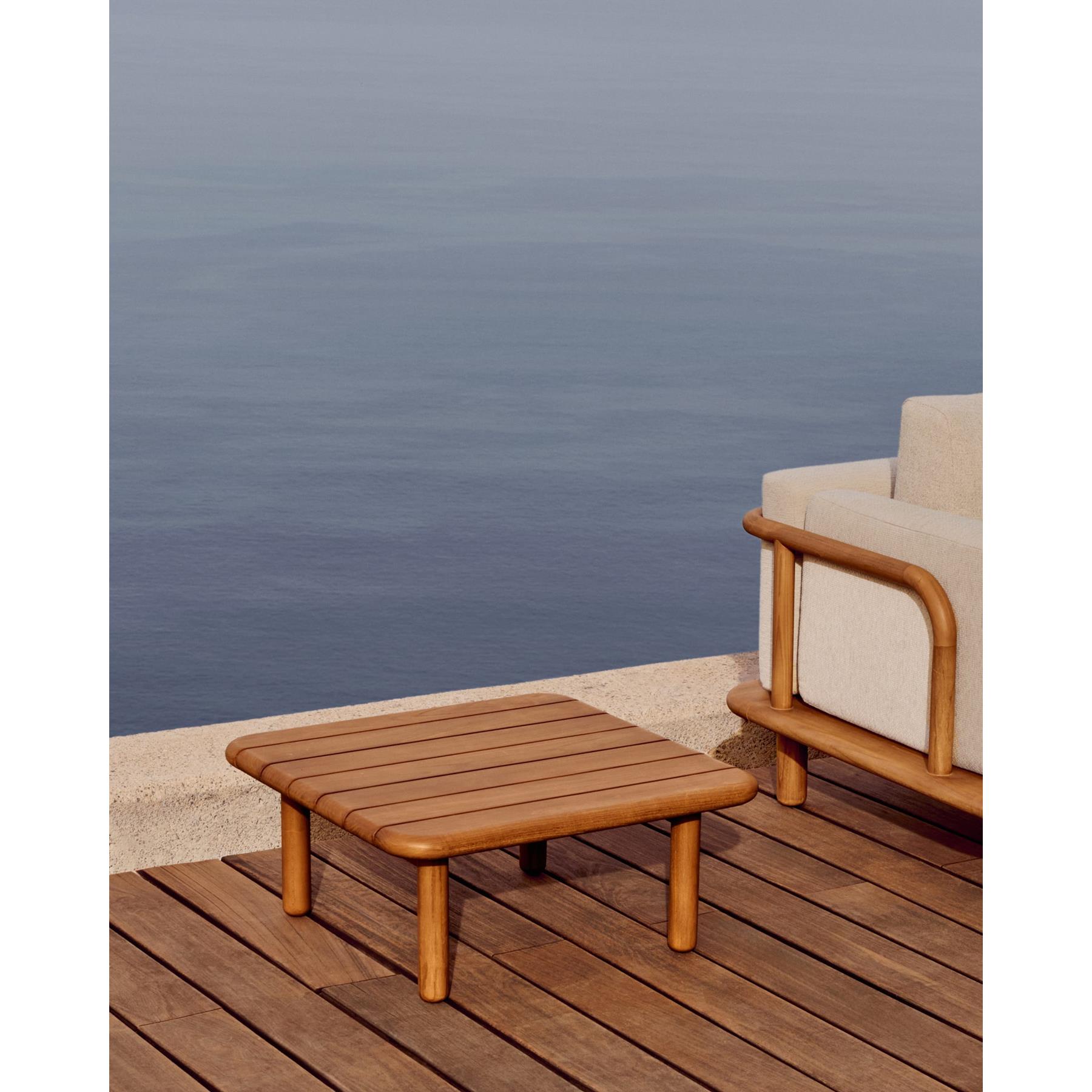 Kave Home - 3-zitsbank Turqueta van FSC 100% massief teakhout 230 cm