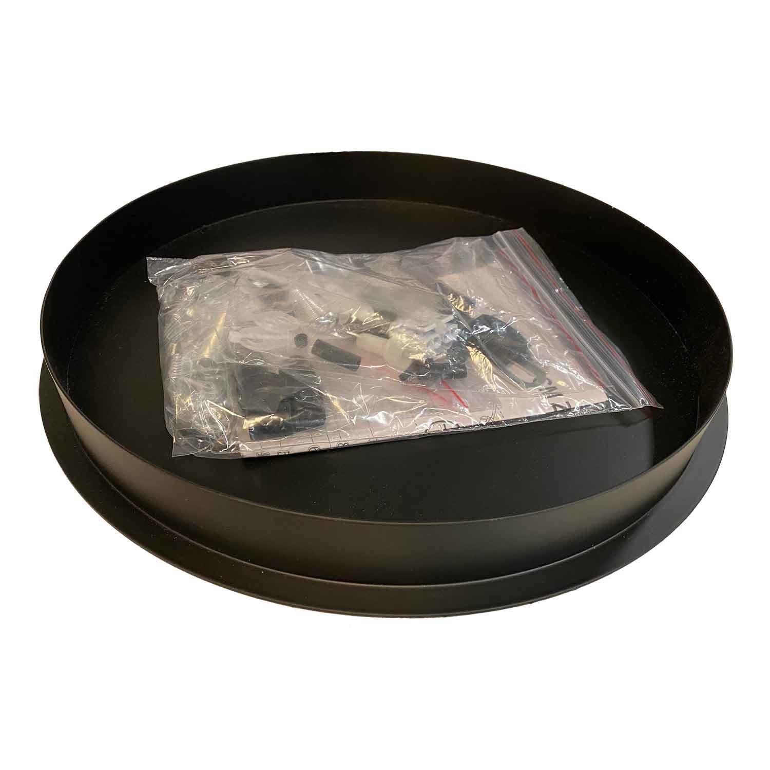 Ylumen Plafondplaat Ø 30 cm met 3 gaten zwart