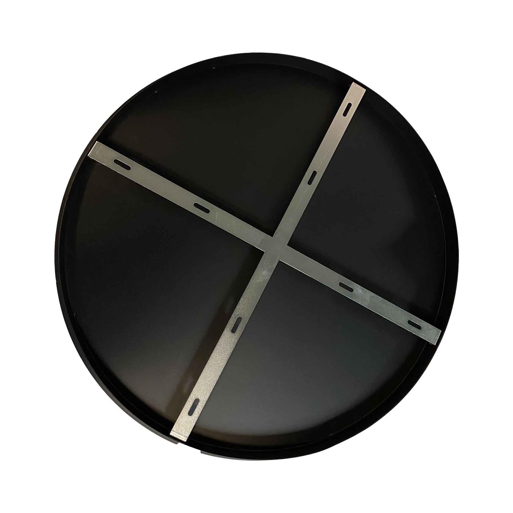 Ylumen Plafondplaat Ø  50 cm met 5 gaten zwart