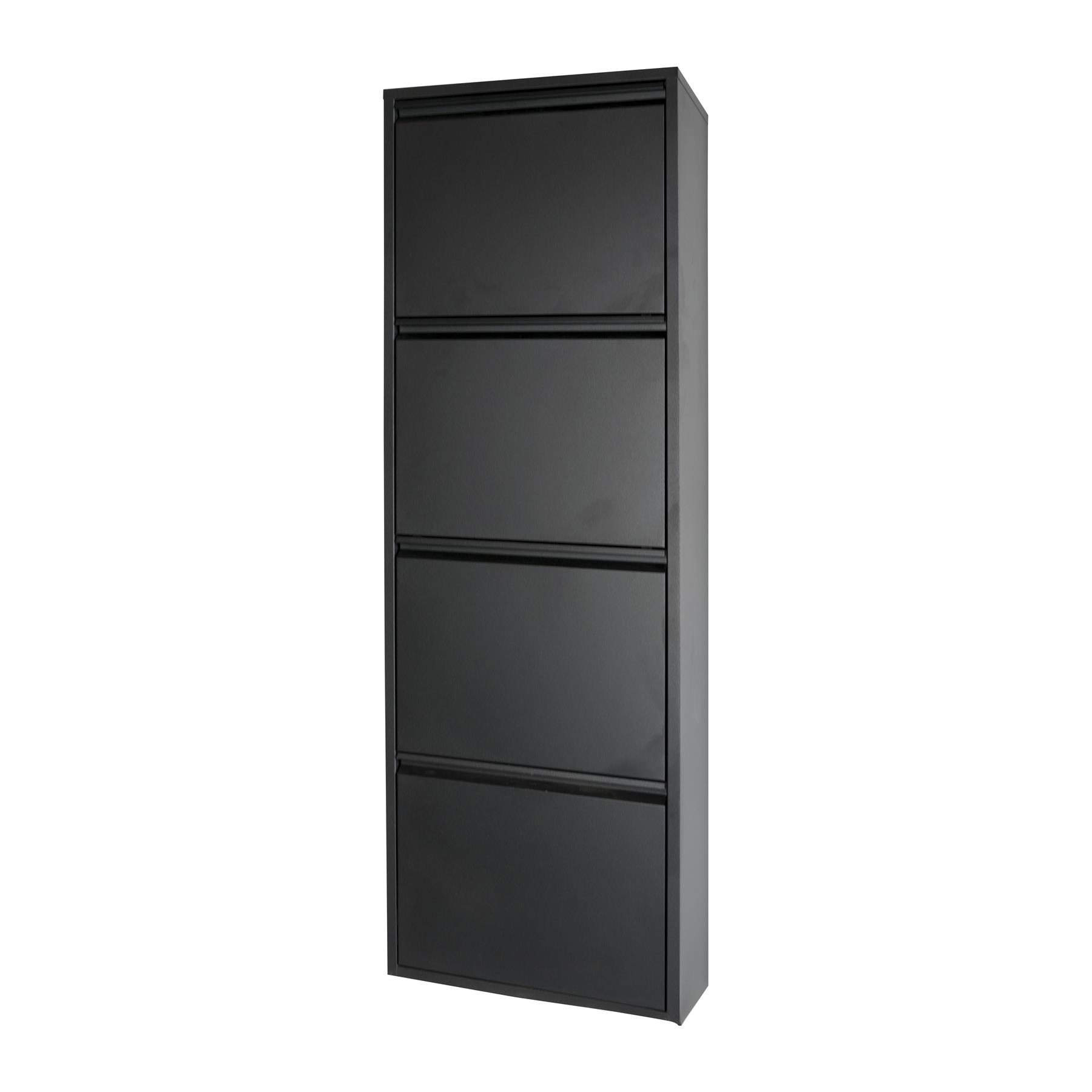 Spinder Design Billy 4 Schoenenkast - Zwart