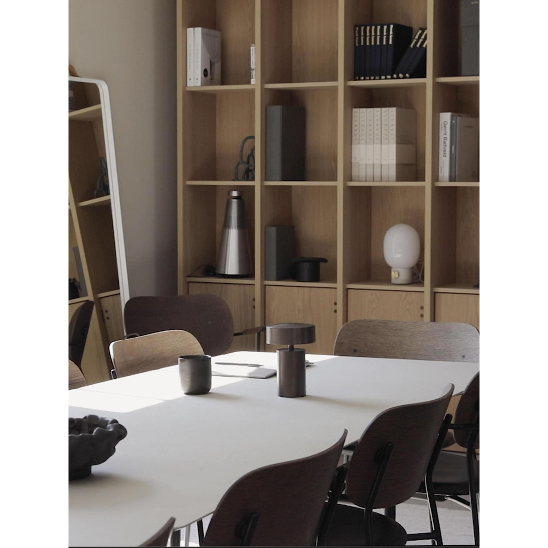 Audo Copenhagen Co eetkamerstoel gestoffeerd Doppiopanama 4 chroom