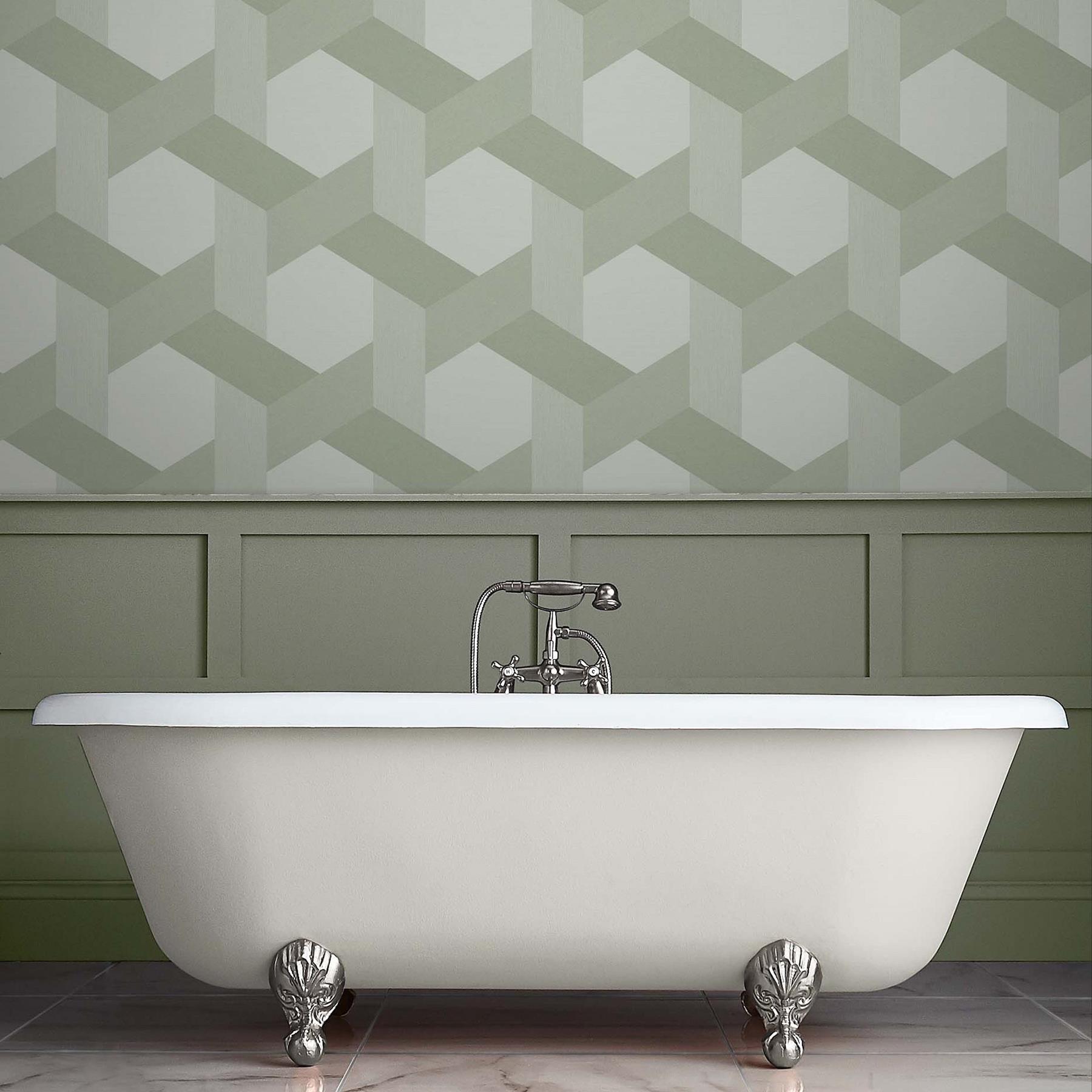 Graham & Brown vliesbehang Fractal Sage groen