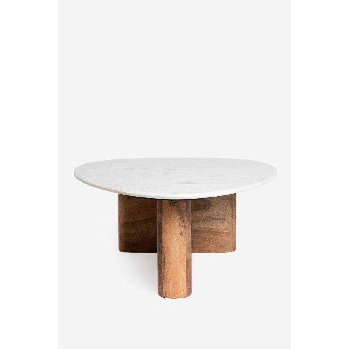 Sissy-Boy Houten koffietafel met marmer blad