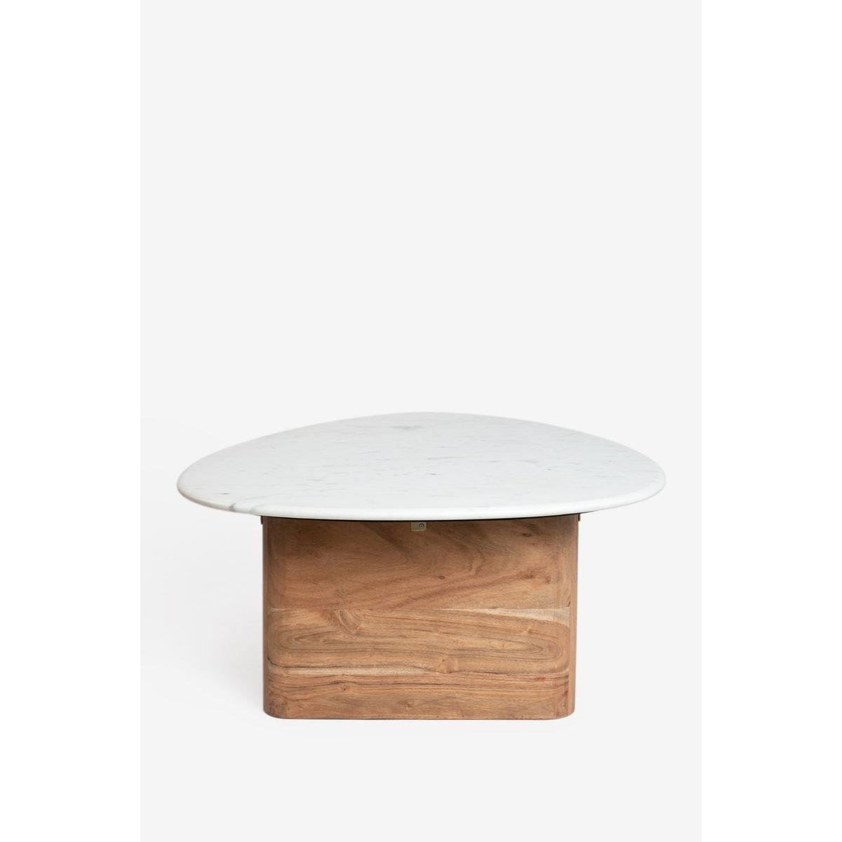 Sissy-Boy Houten koffietafel met marmer blad