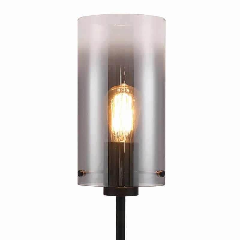 Freelight Vloerlamp Ventotto Zwart & Smoke Glas 166cm