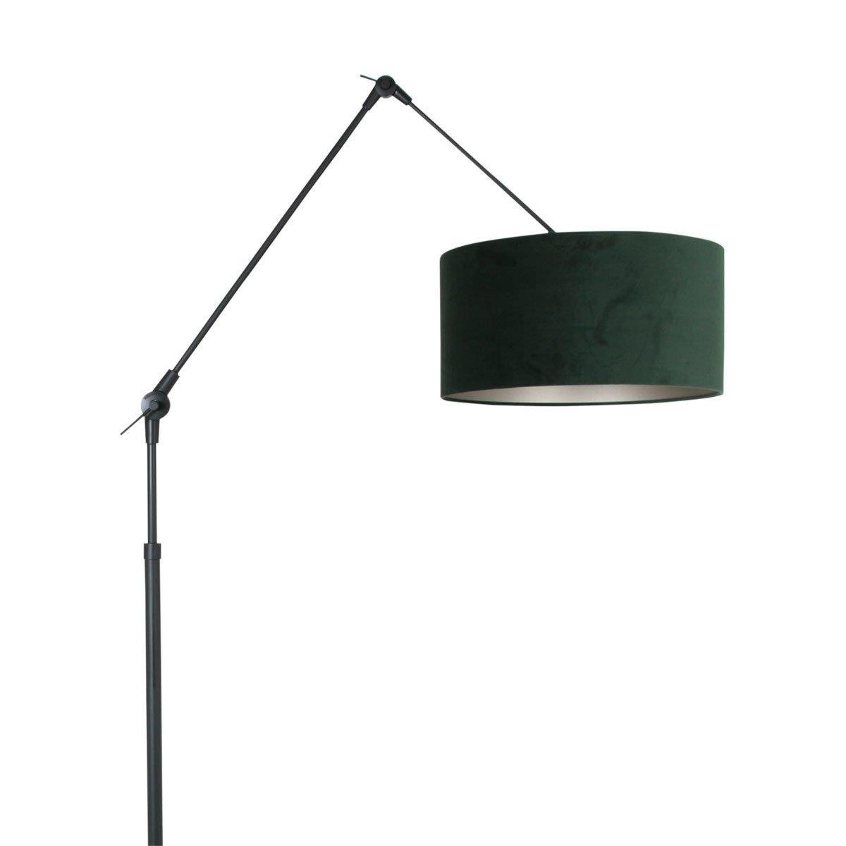 Steinhauer - vloerlamp - Prestige Chic - zwart - metaal velours stof - schemerlamp - E27 - 8115ZW