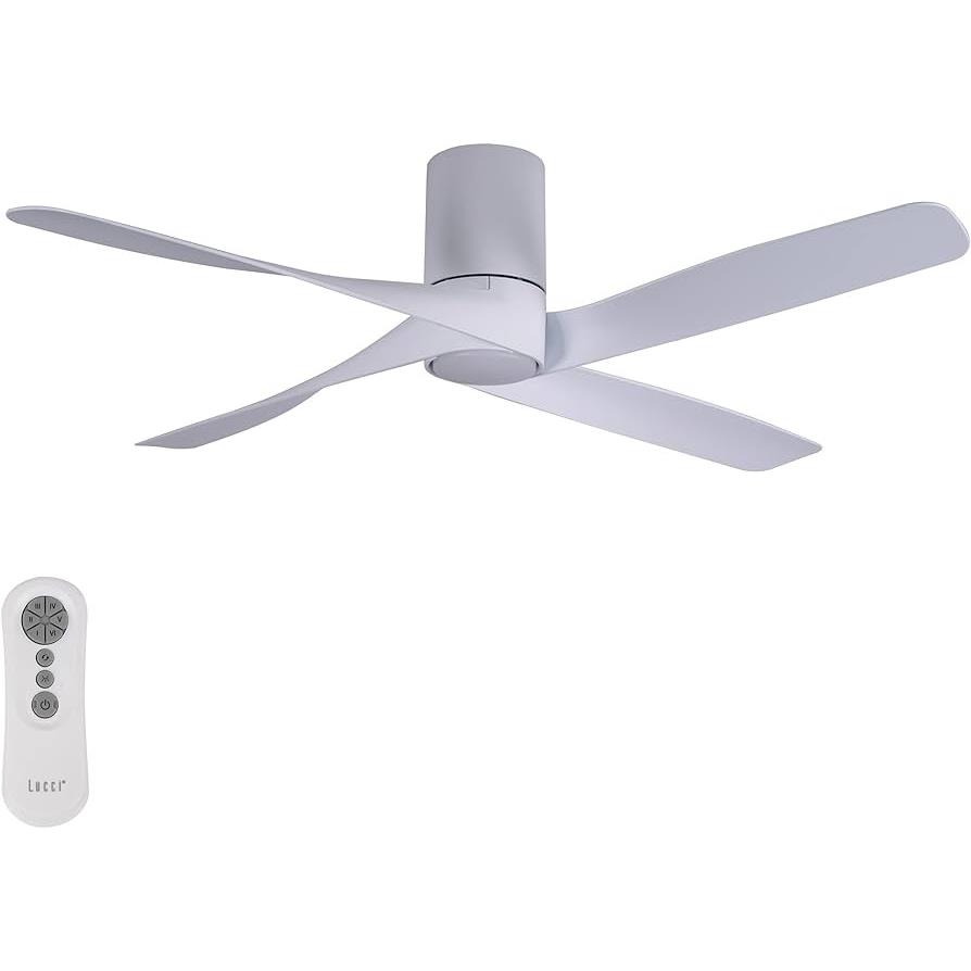 Lucci Air Plafondventilator Riviera Wit 12Watt Led Ø 132cm Incl.