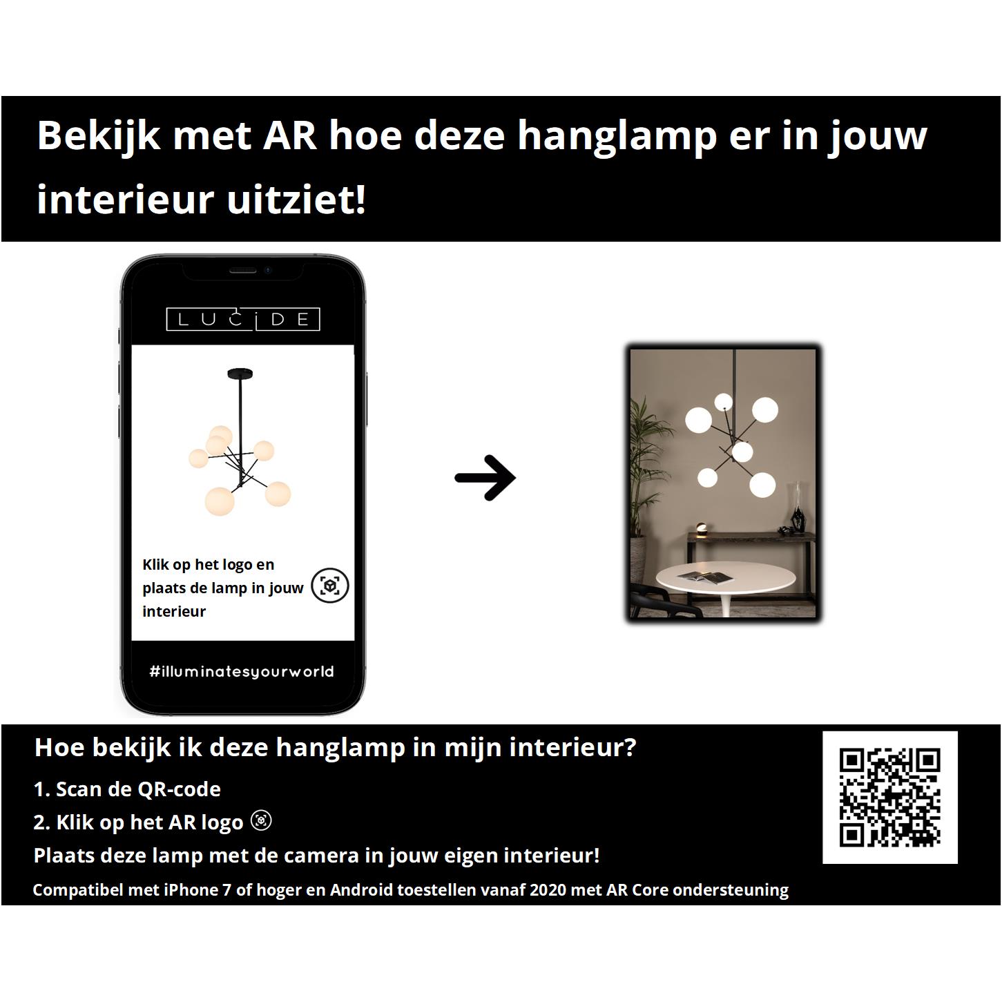 Lucide ALARA Hanglamp - Zwart