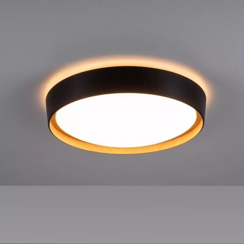 Paul Neuhaus Plafondlamp Milia Zwart Ø 40cm incl. Dimmer