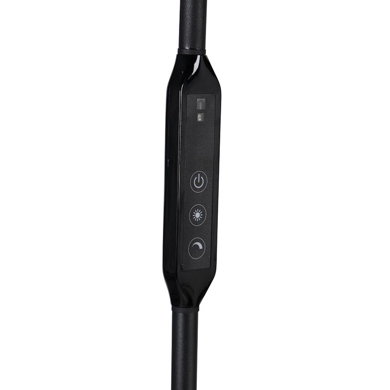 QAZQA Vloerlamp zwart incl. LED met afstandsbediening - Bumu