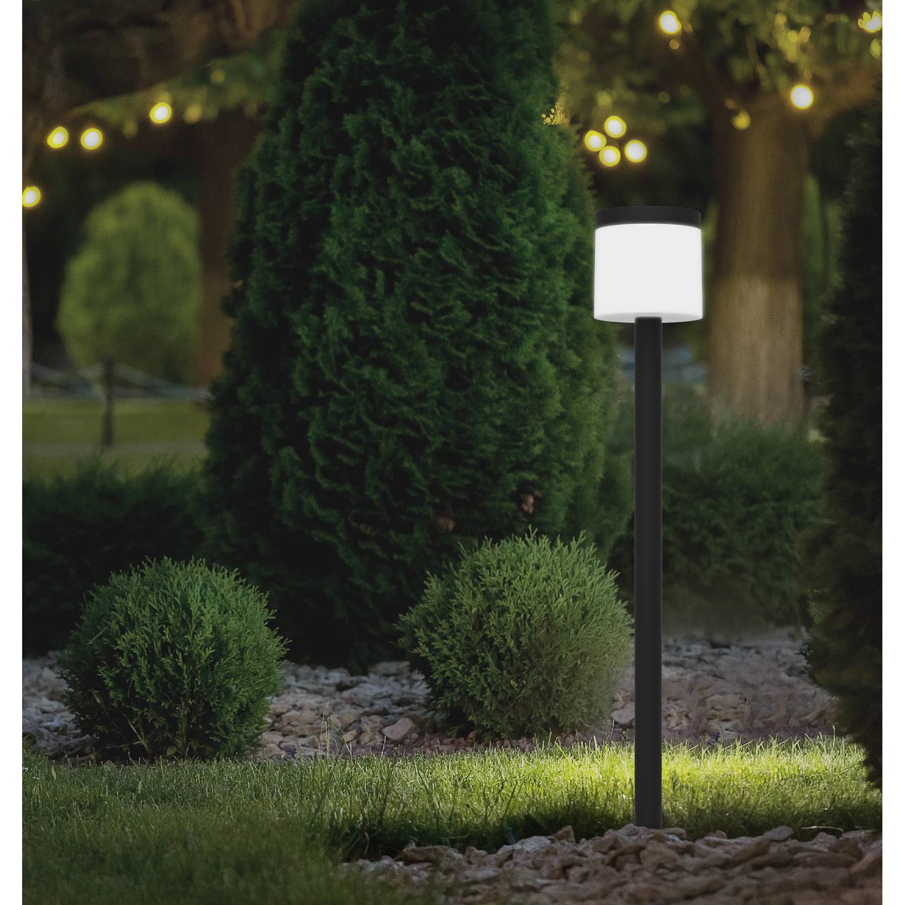 EGLO Pantete Solar Priklamp Buiten - LED - 115 cm - Zwart|Wit