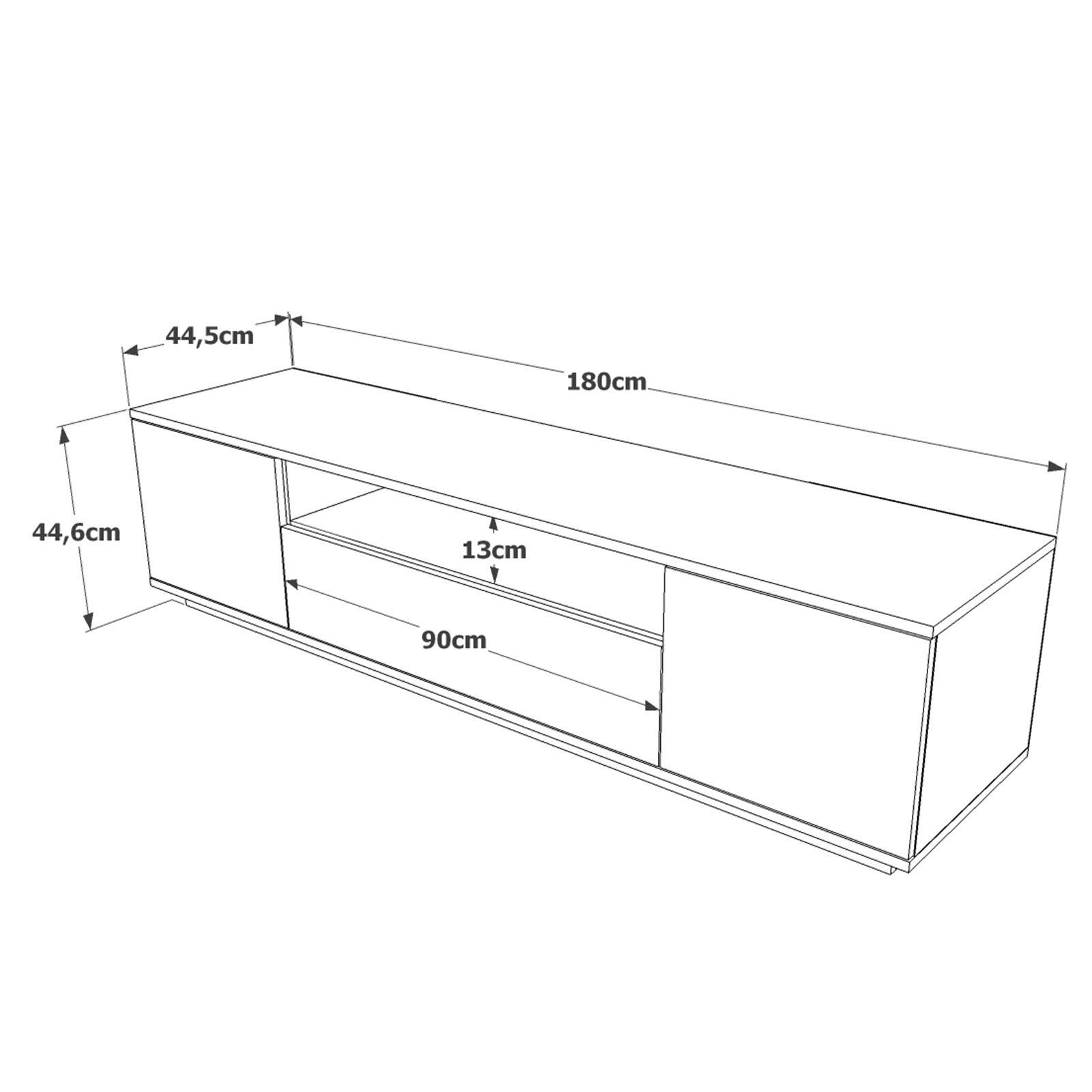 Emob - Tv-meubel Elegance - Atlantische pijnboom|wit