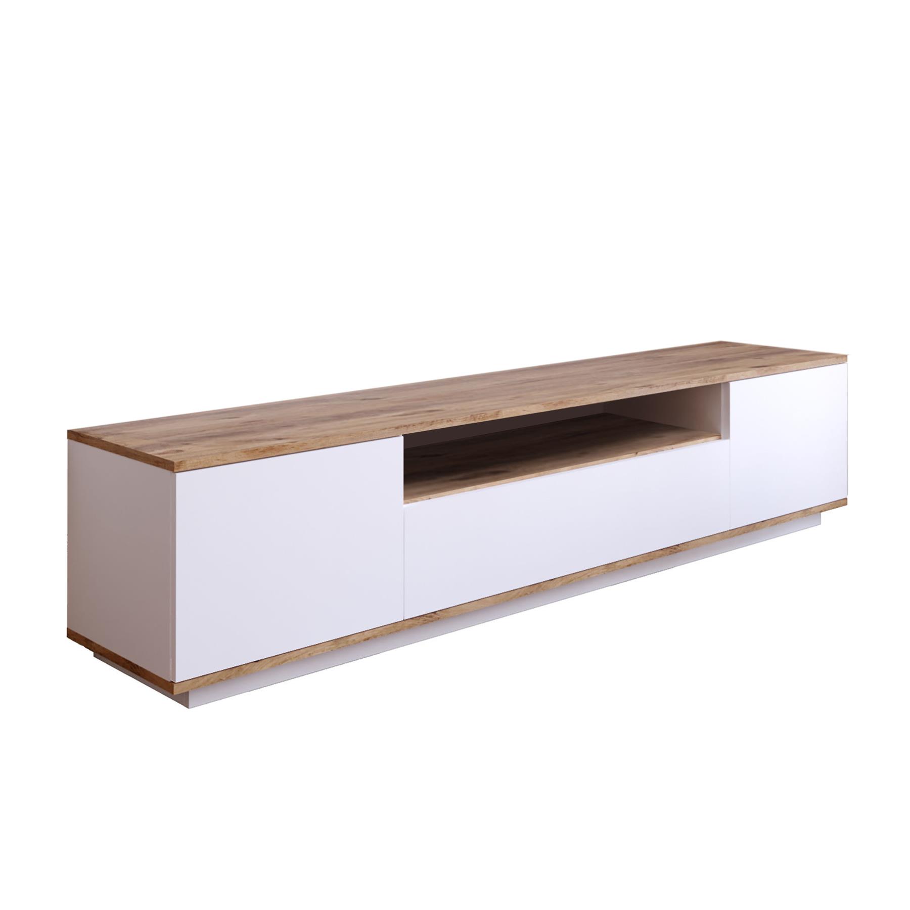 Emob - Tv-meubel Elegance - Atlantische pijnboom|wit