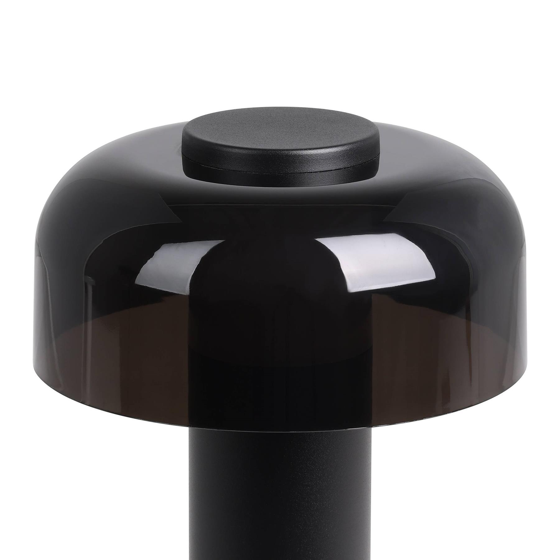 EGLO Ponente Tafellamp - Draadloos - LED - 20 cm - Zwart|Smoke