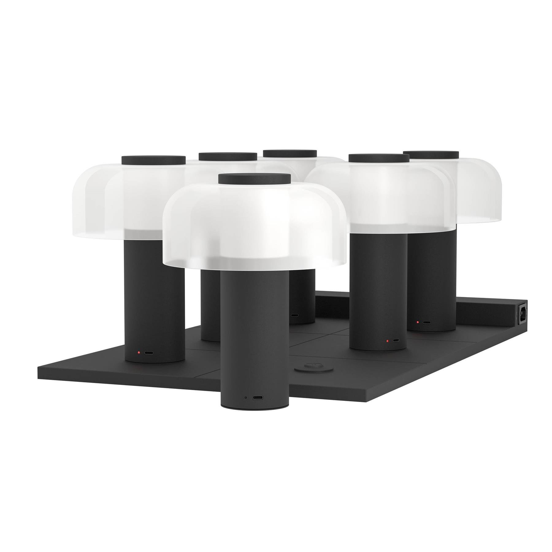EGLO Ponente Tafellamp - Draadloos - LED - 20 cm - Zwart|Wit
