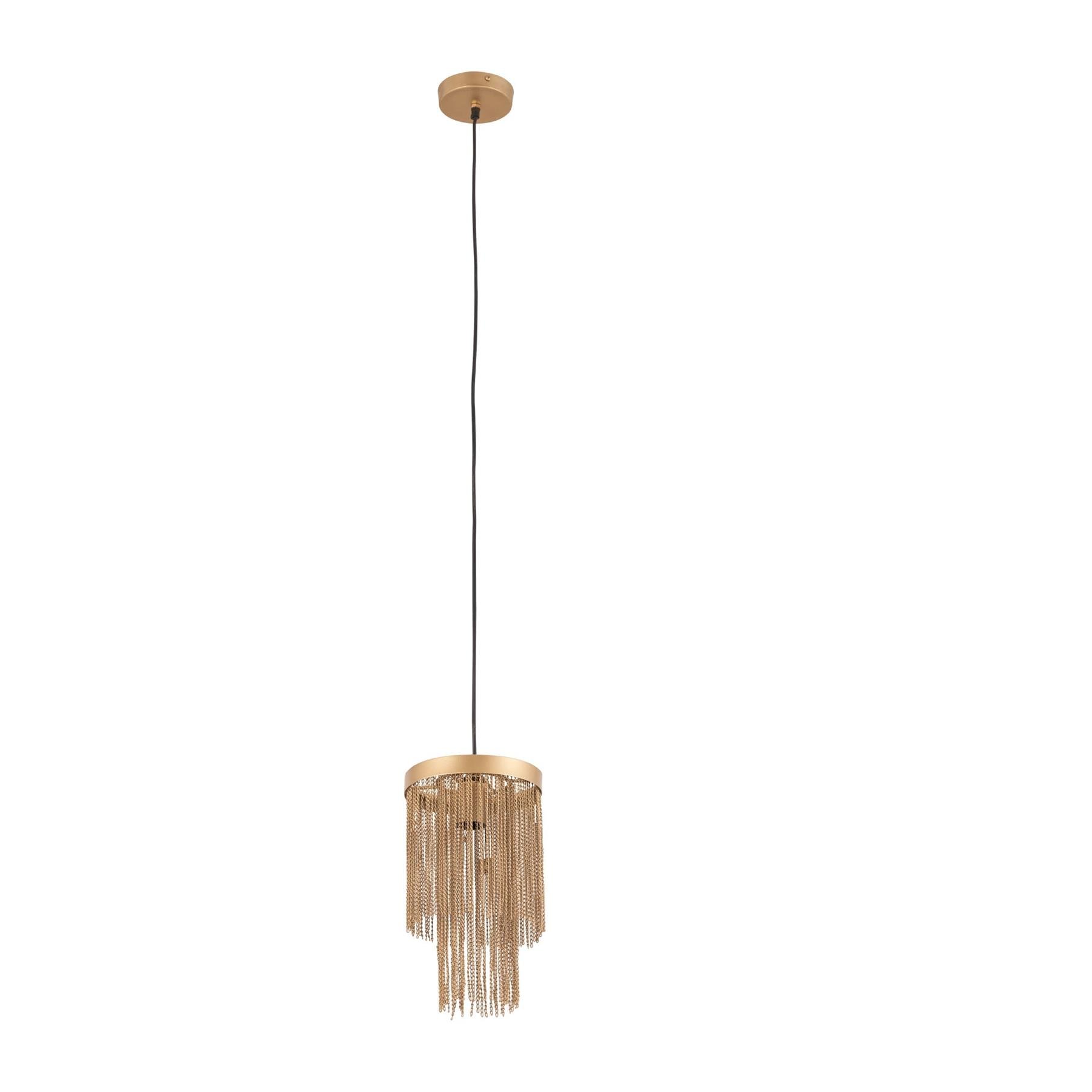 PTMD Hanglamp Brenton - 18x18x30 cm - Ijzer - Goud