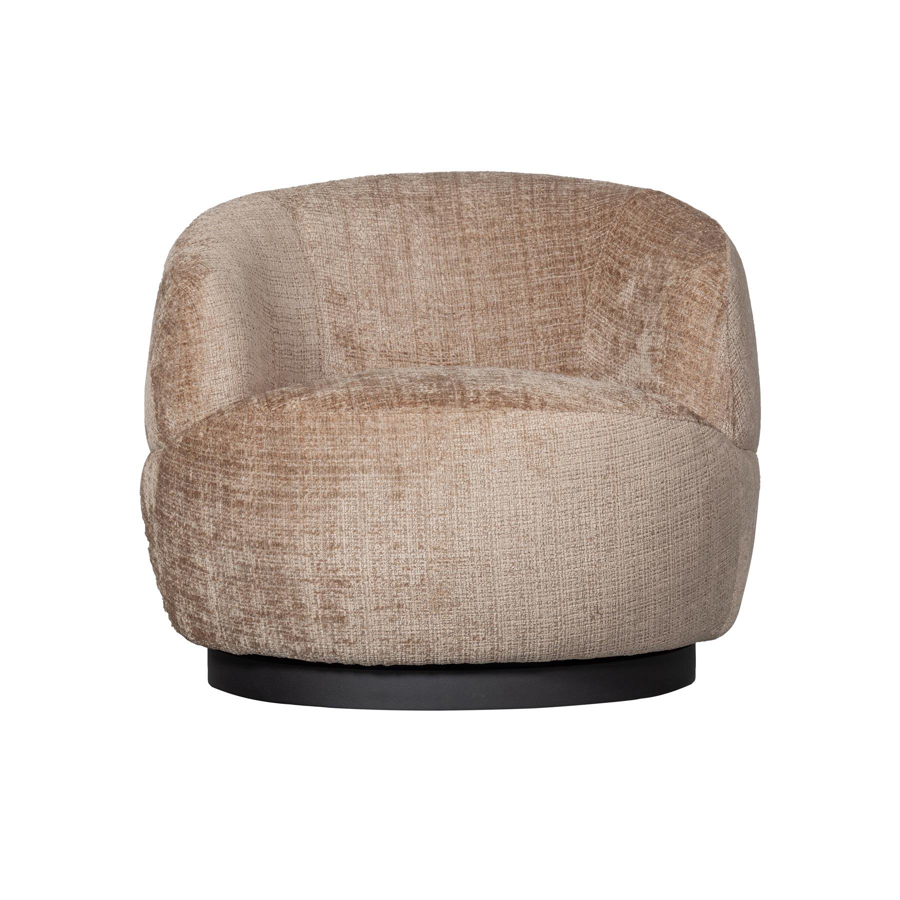 BePureHome Woolly Draaifauteuil - Zand Chenille