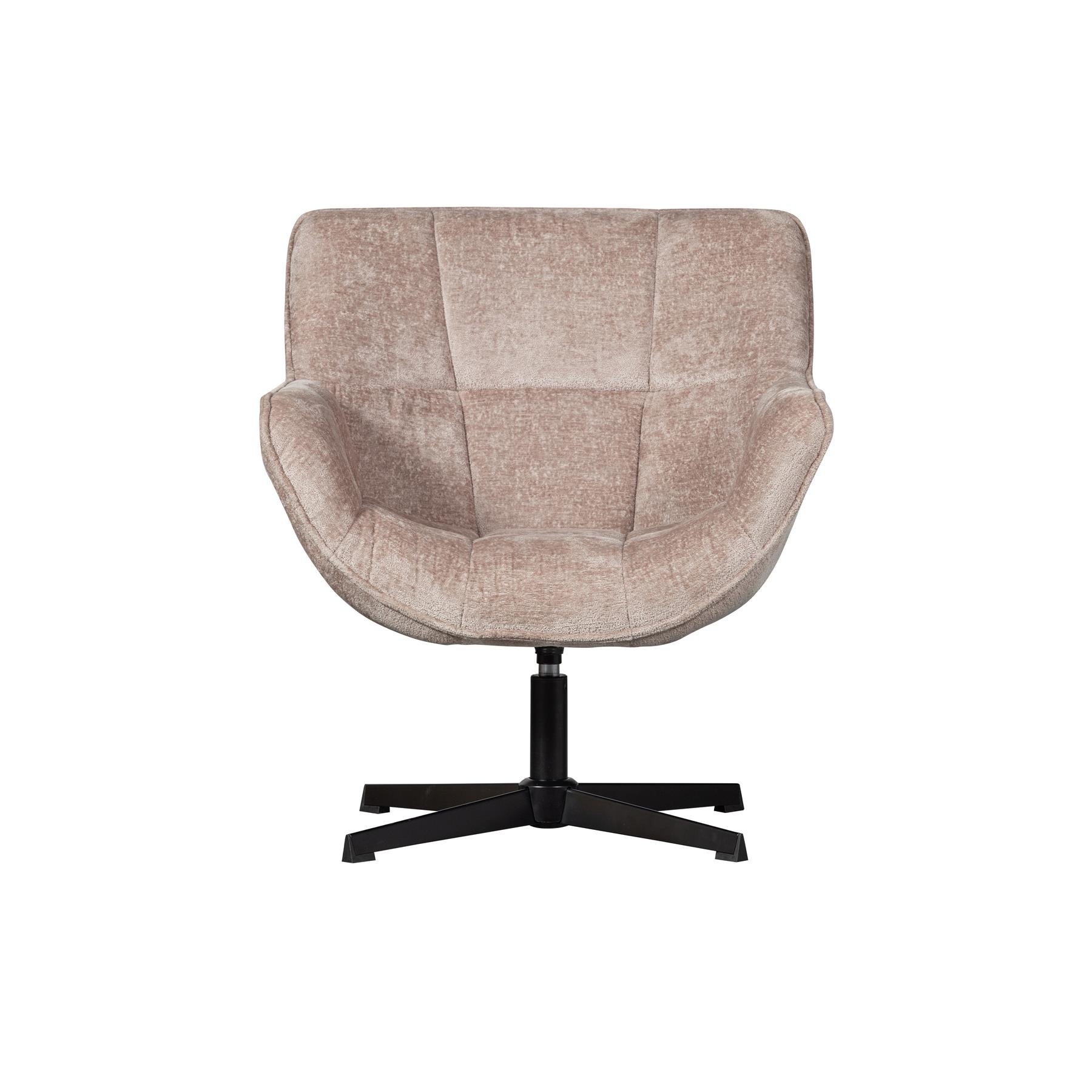WOOOD Wibo Draaifauteuil - Chenille - Taupe - 94x71x83