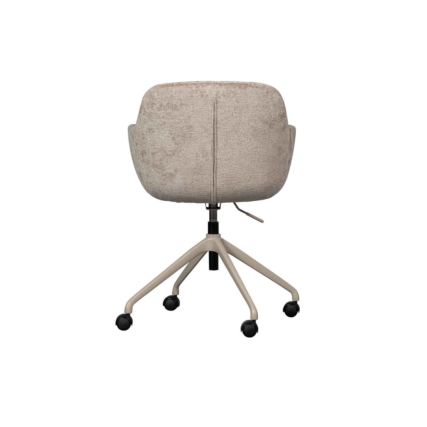 WOOOD Morros Bureaustoel - Polyester - Taupe - 88x57x60