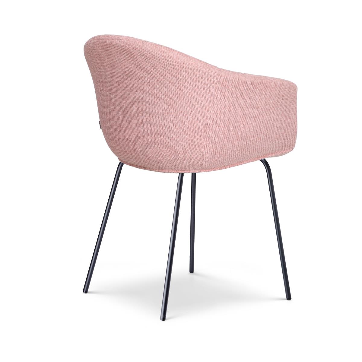 Nolon Nora-Otis Eetkamerstoelen Set van 2 - Zacht Roze - Zwarte Poten