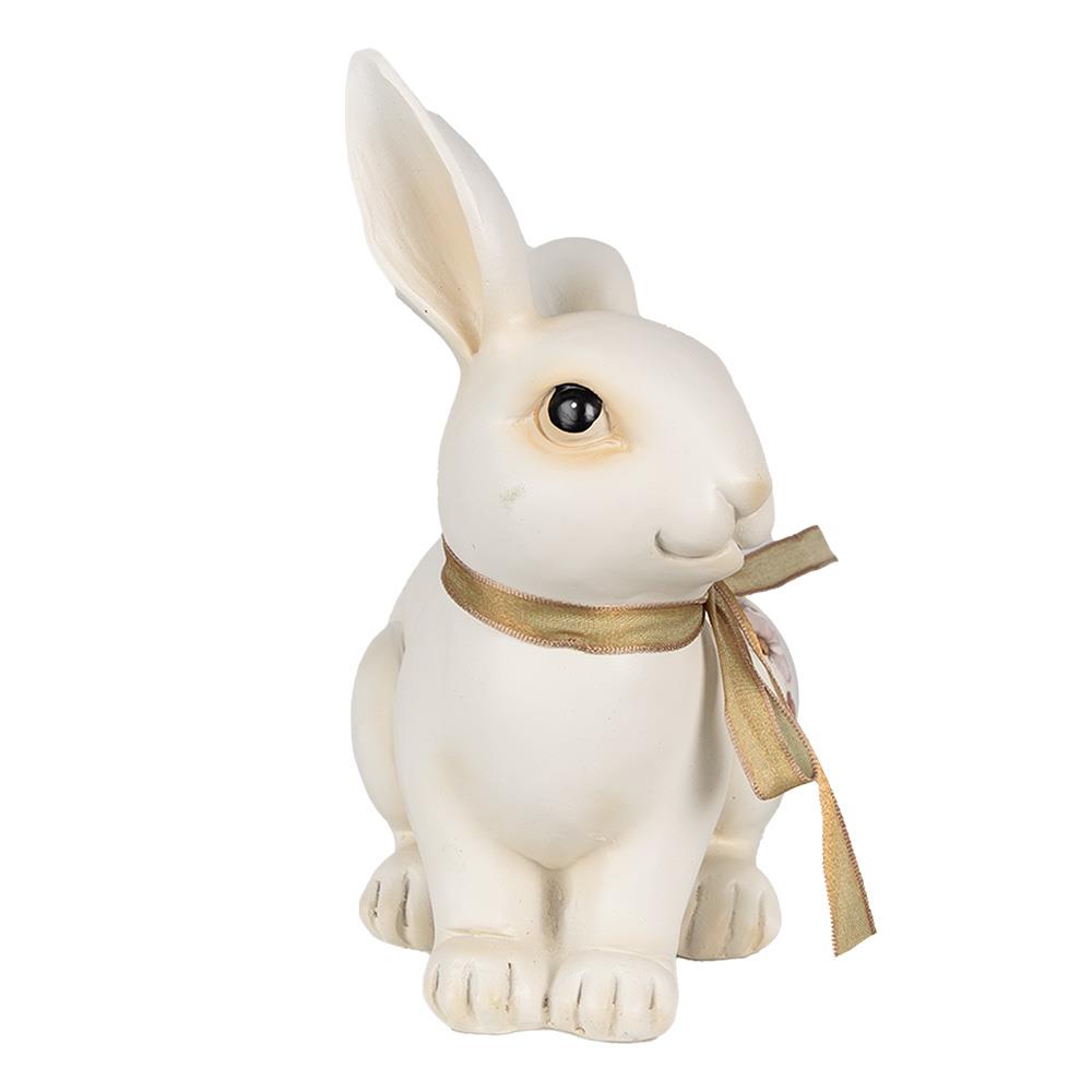 Clayre & Eef Beeld Konijn 20 cm Beige Polyresin Paasdecoratie