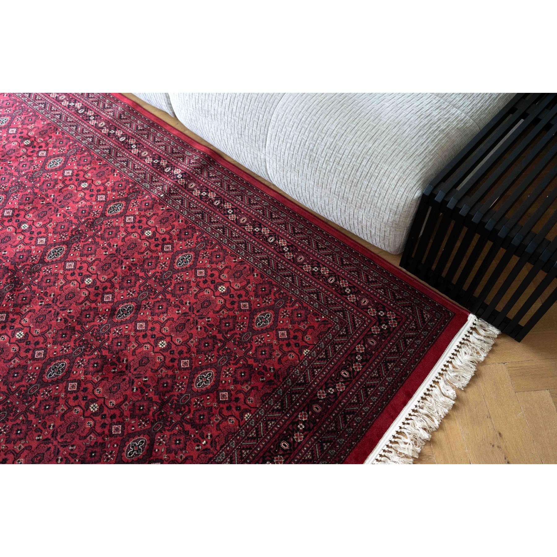 Vintage vloerkleed By Beppe rood met franjes 195x300cm