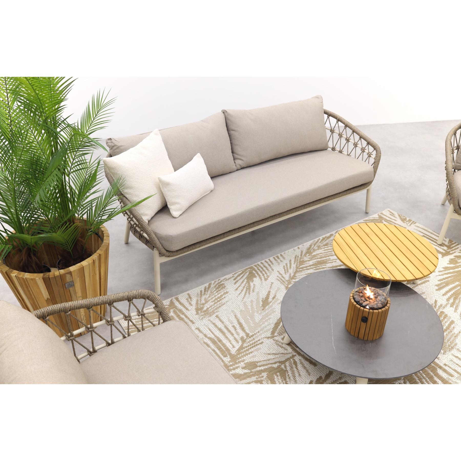 VDG Julia stoel bank loungeset - 5 delig - oyster