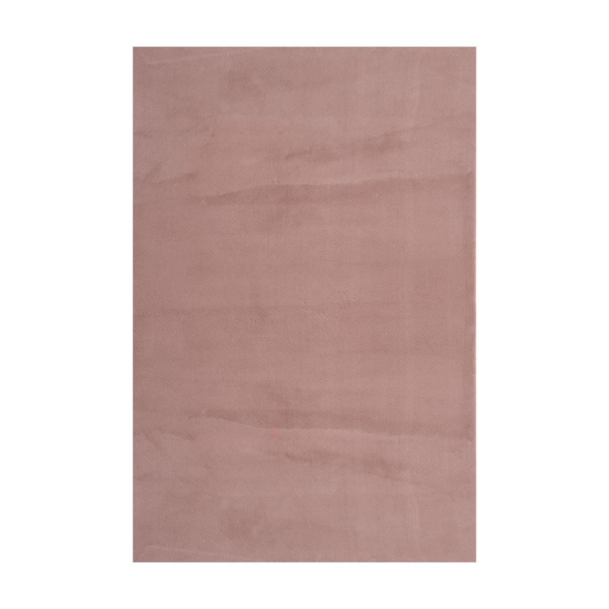 Interieur05 Rond Hoogpolig Vloerkleed Lux Oud Roze 160cm