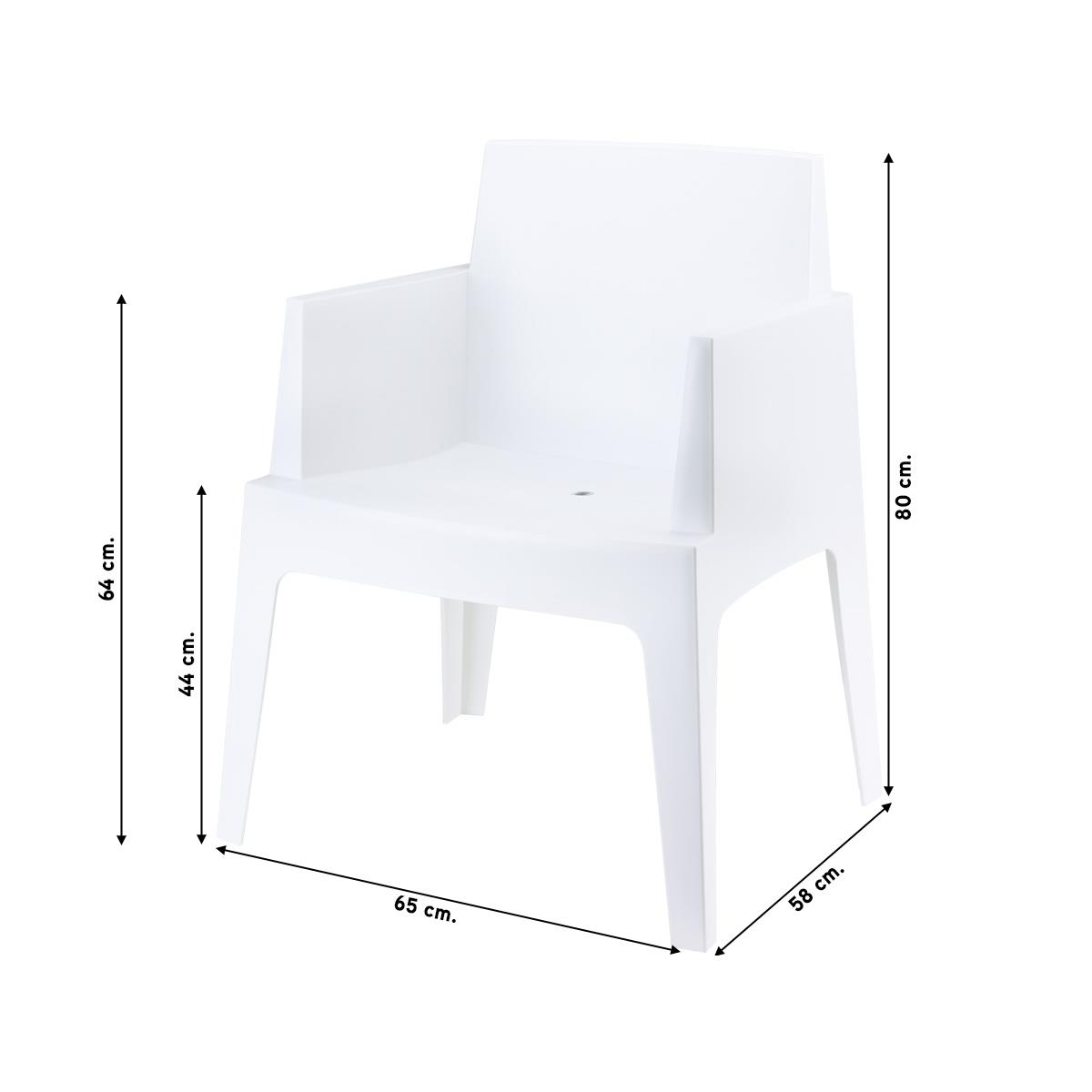 VDG Siesta Box stapelbare stoel - Wit