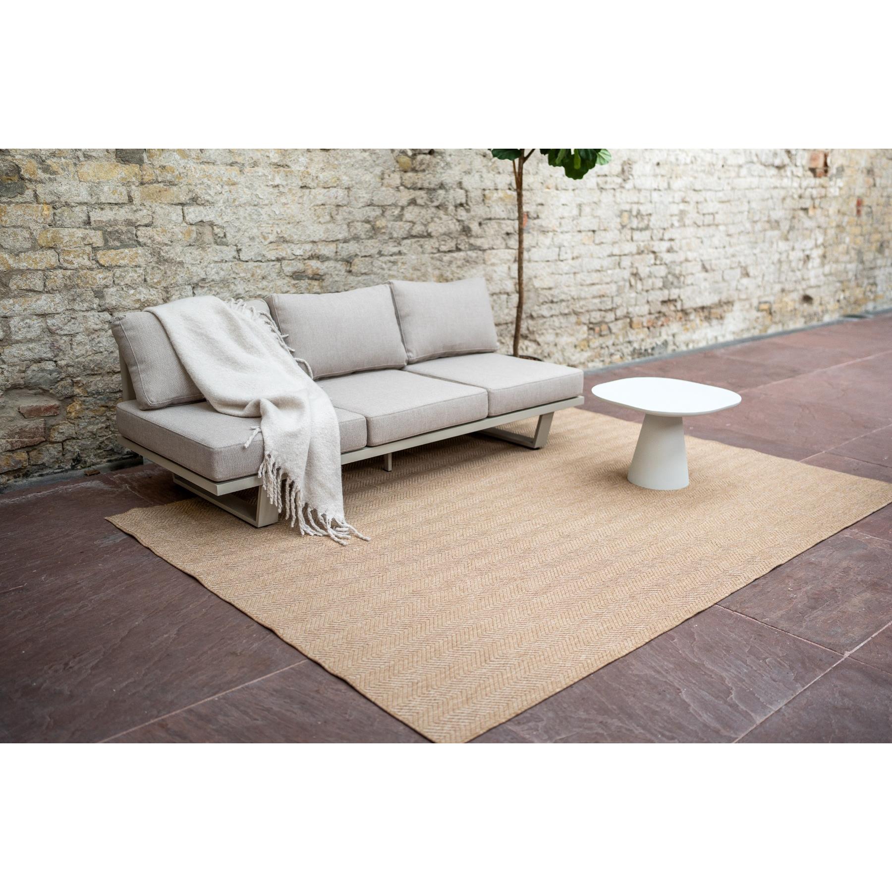 Interieur05 Buitenkleed Rond Naturel ZigZag 240cm