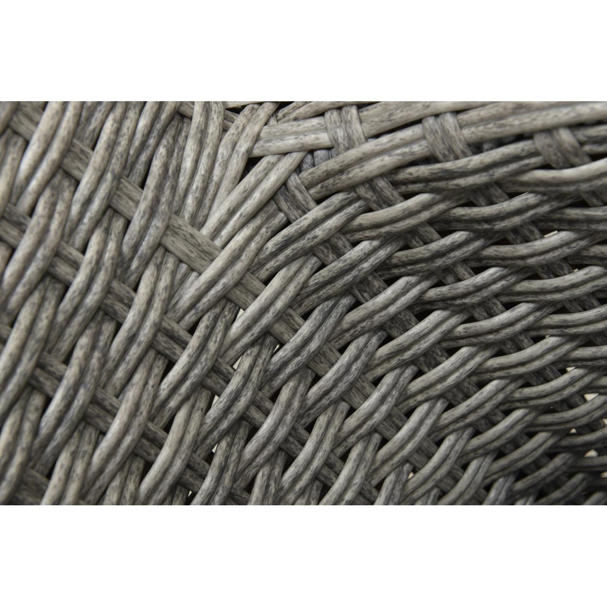 Garden impressions Nicosia stapelbare wicker tuinstoel - Organic grey