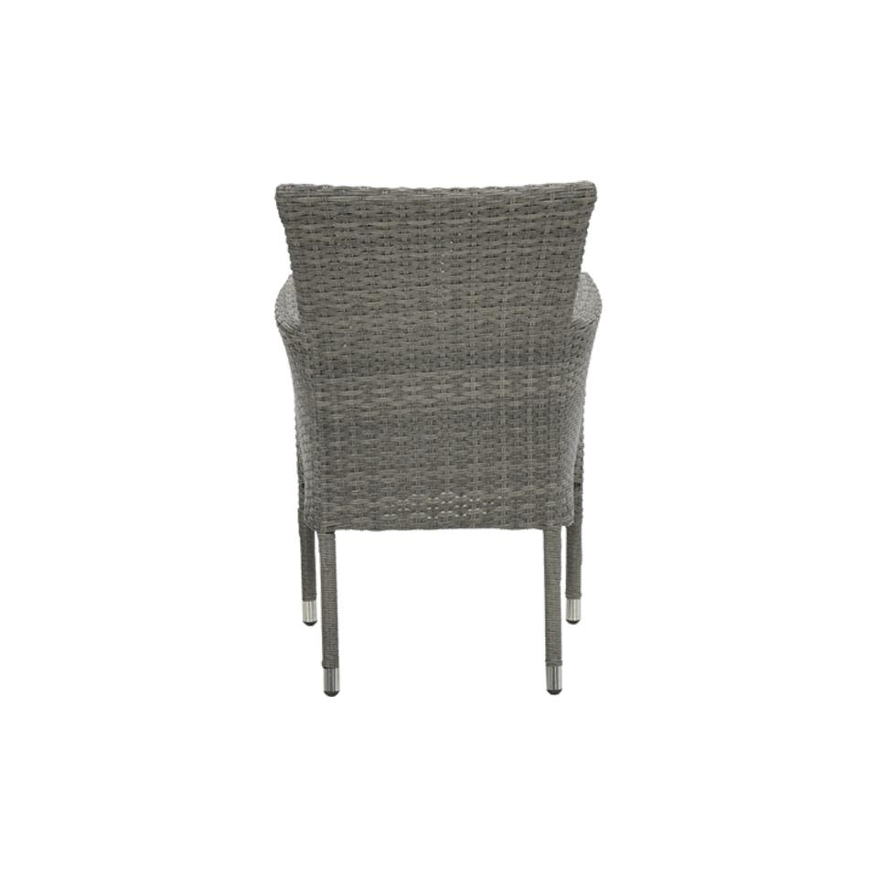 Garden impressions Nicosia stapelbare wicker tuinstoel - Organic grey
