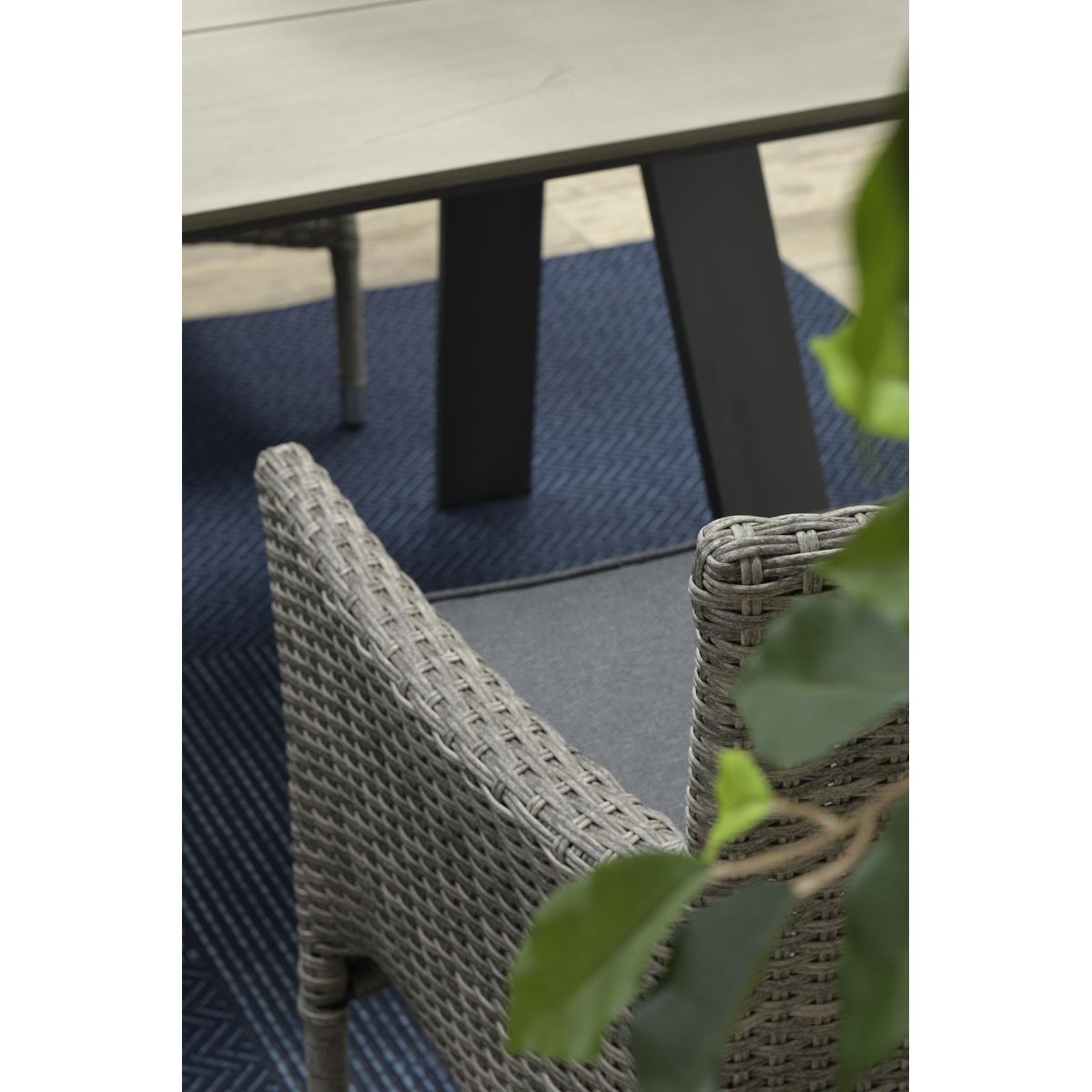 Garden impressions Nicosia stapelbare wicker tuinstoel - Organic grey