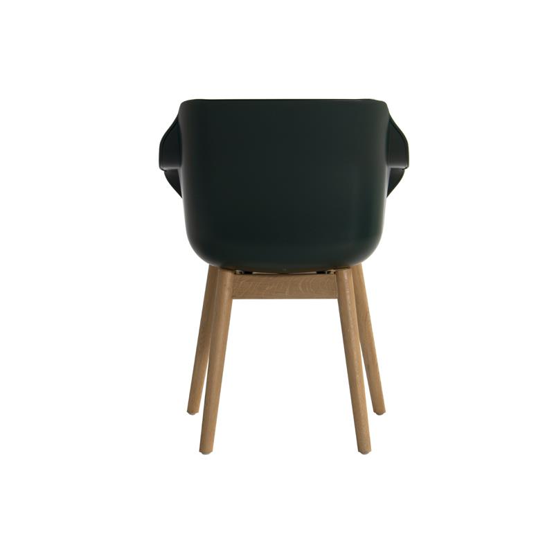 Hartman Sophie Studio dining armstoel - Night Green - Teak poot