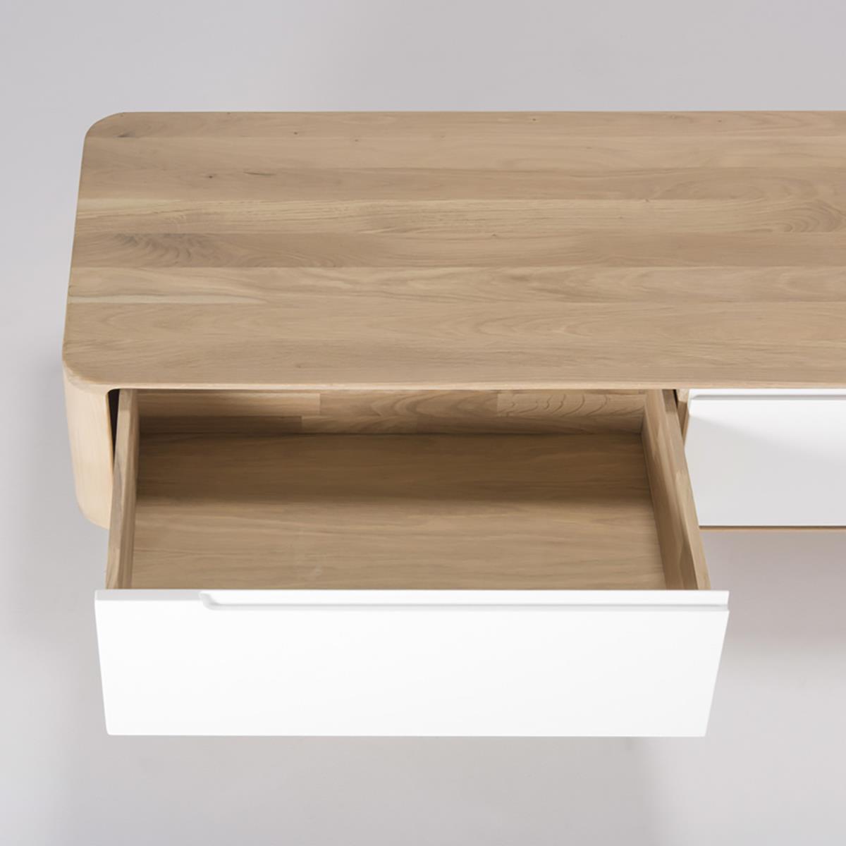 Gazzda Ena Lowboard TV meubel - Whitewash - 225 cm